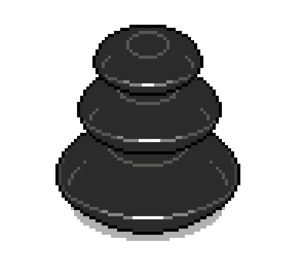art-Black Go Stones Tower