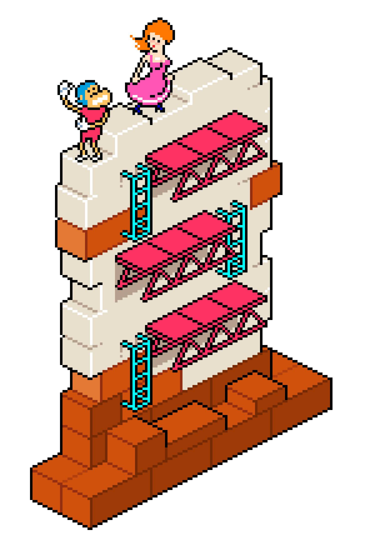 art-Wall Climb Kong NES