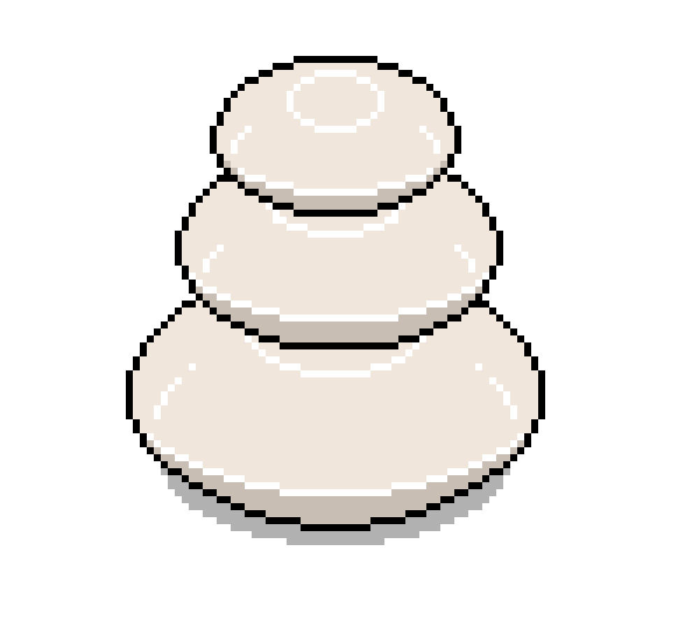 art-White Go Stones Tower