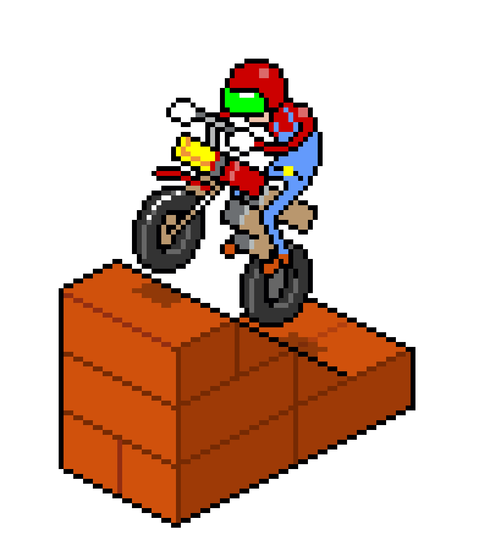 art-Wall Motorbike Jump NES