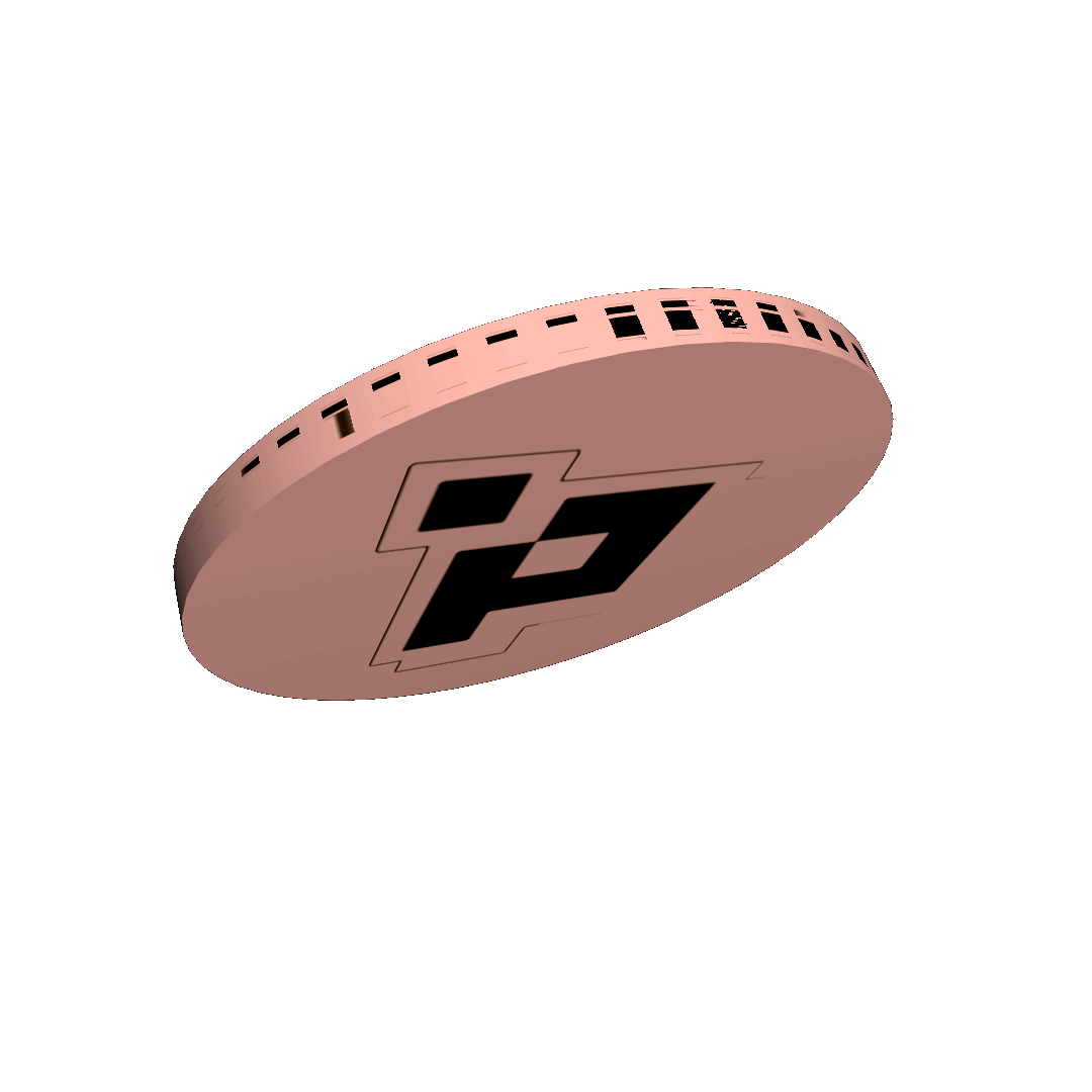 art-Retro Pink Gold Coin