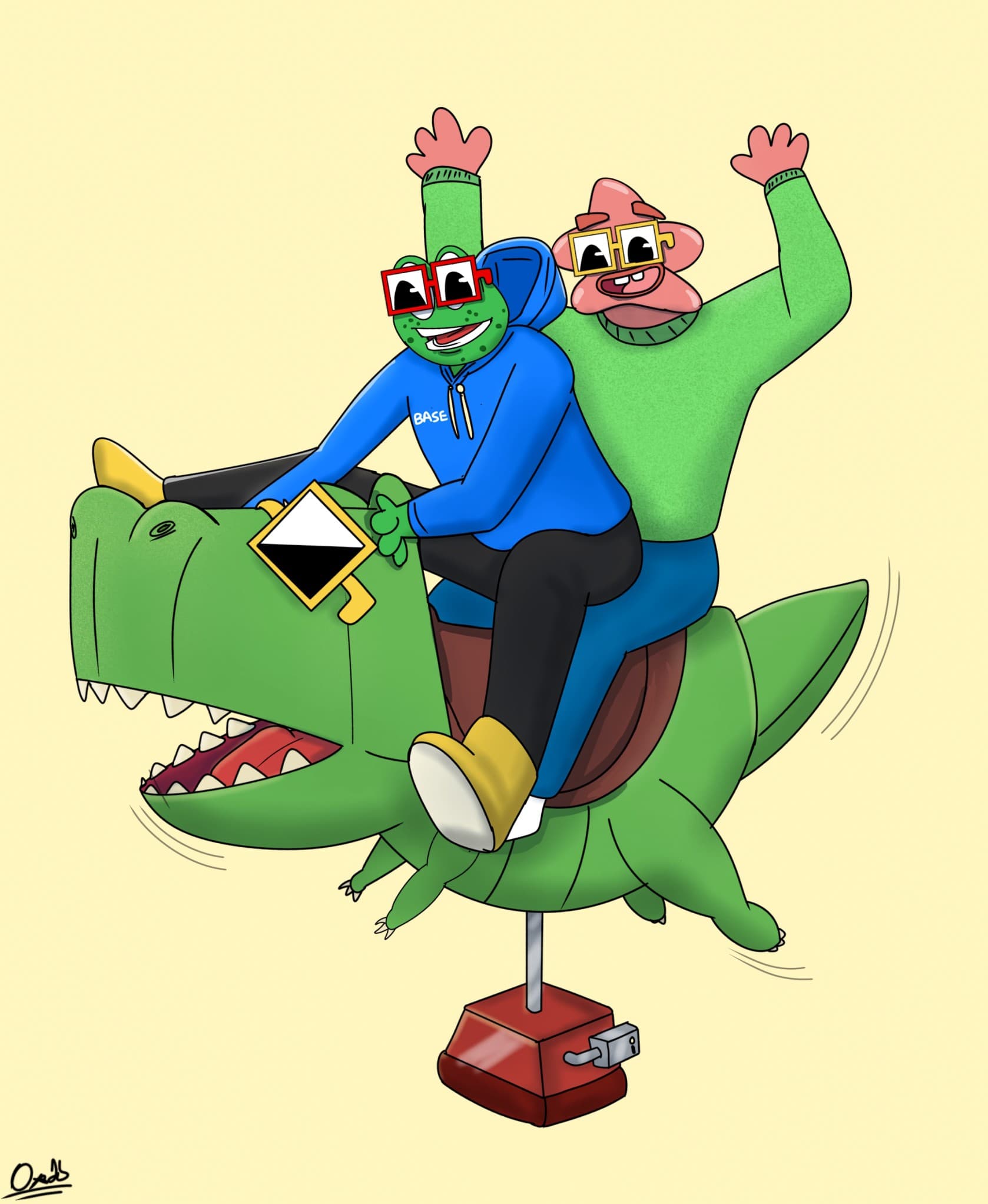 art-Toady n Netnose on the Croc-Machine